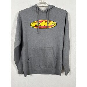 FMF Racing Hoodie Mens Large Gray So Cal Logo Graphic Pullover Fleece Sweatshirt